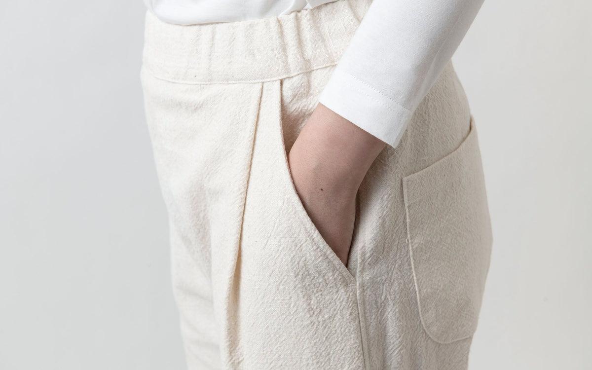 yohaku 備後節織パンツ｜生成り｜unisex3size