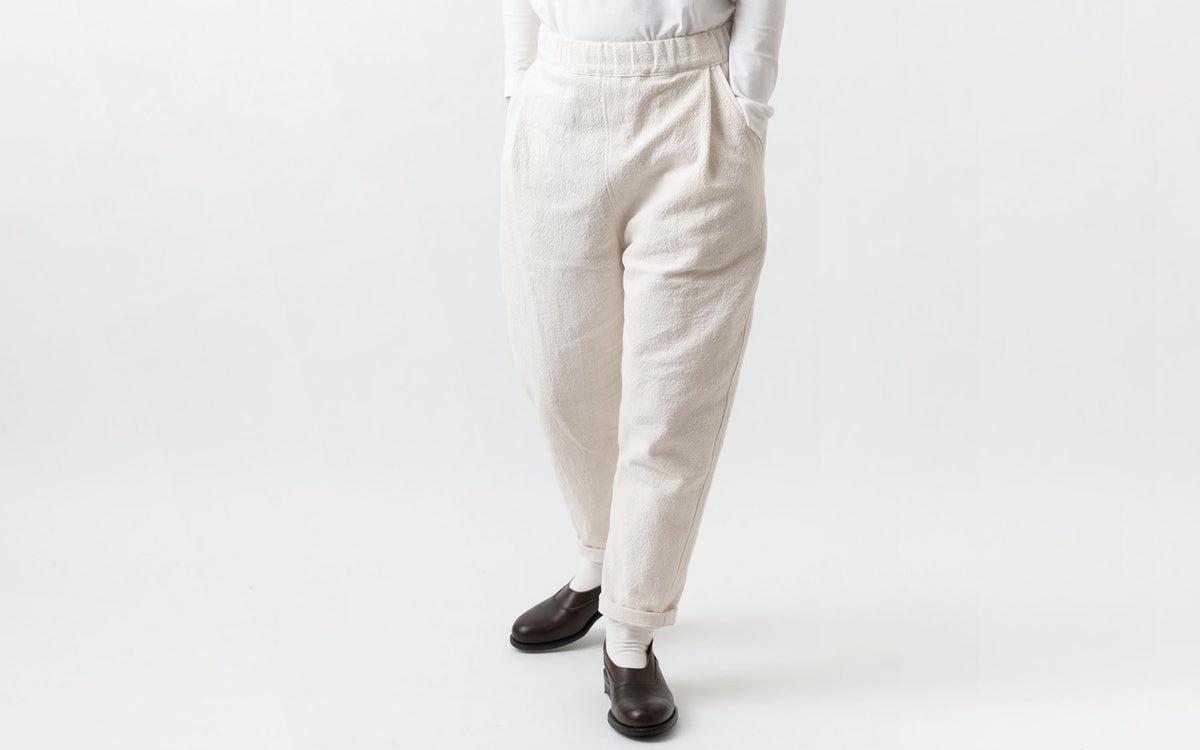 yohaku 備後節織パンツ｜生成り｜unisex3size