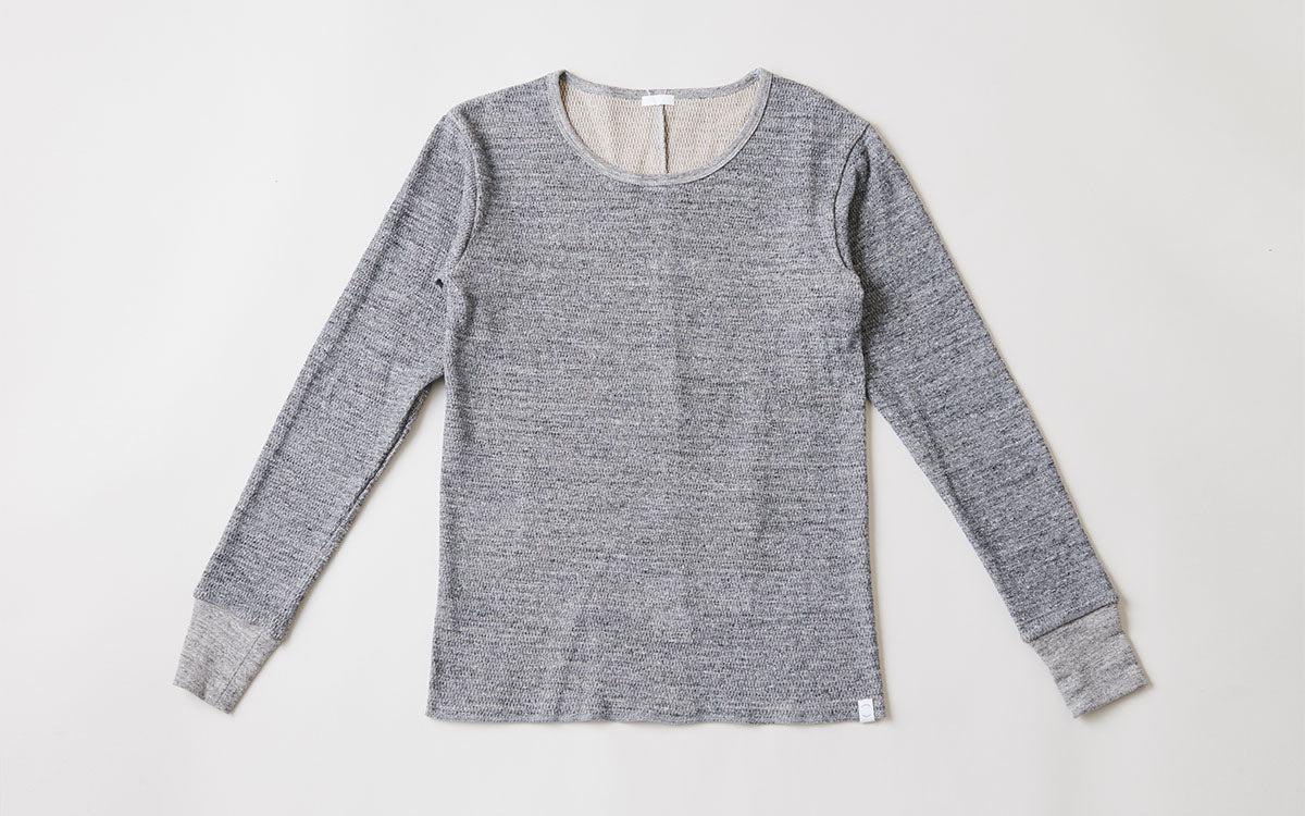 yohaku 茶綿サーマル長袖｜ブラック｜unisex4size