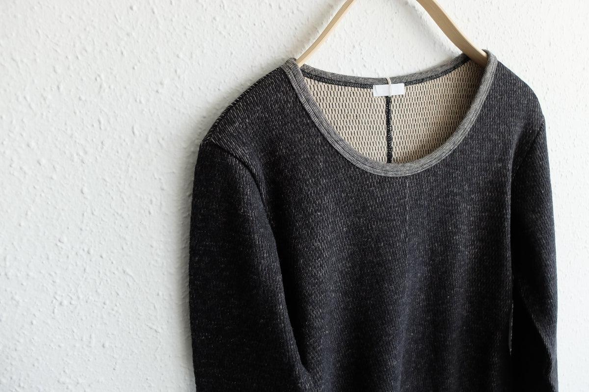 yohaku 茶綿サーマル長袖｜ブラック｜unisex4size