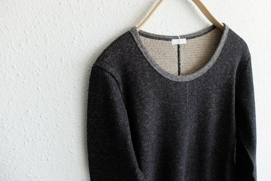 yohaku 茶綿サーマル長袖｜ブラック｜unisex4size