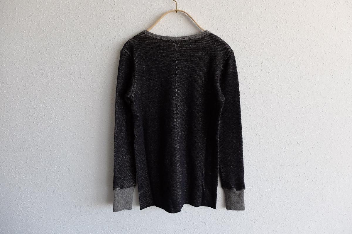 yohaku 茶綿サーマル長袖｜ブラック｜unisex4size