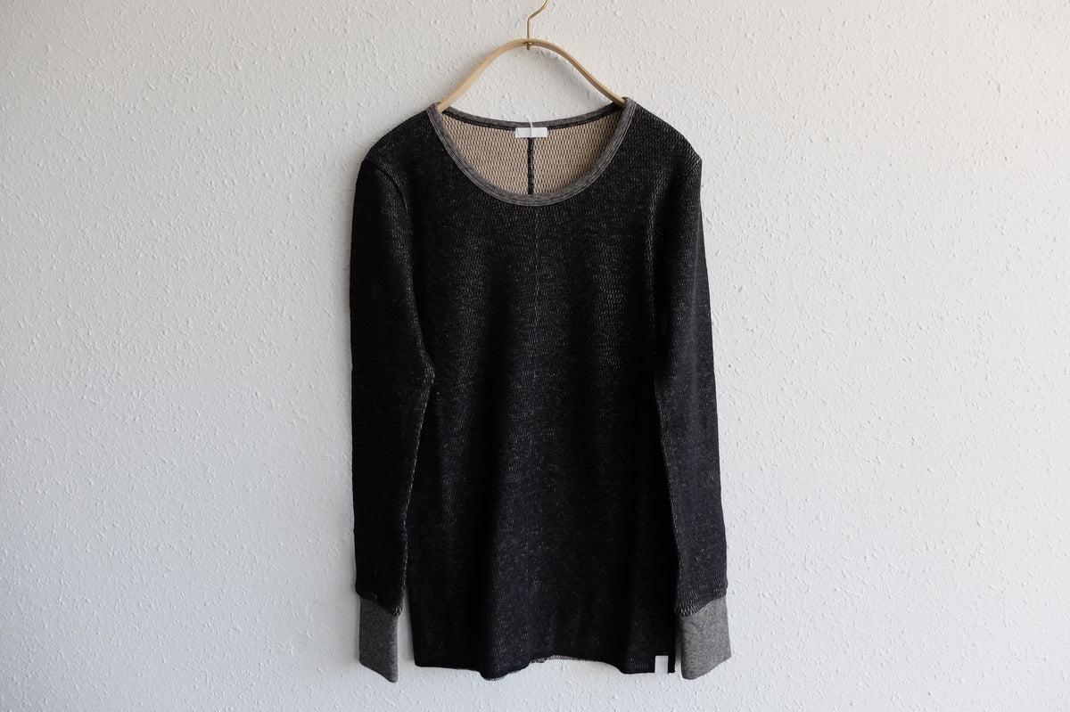 yohaku 茶綿サーマル長袖｜ブラック｜unisex4size