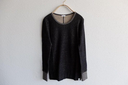 yohaku 茶綿サーマル長袖｜ブラック｜unisex4size