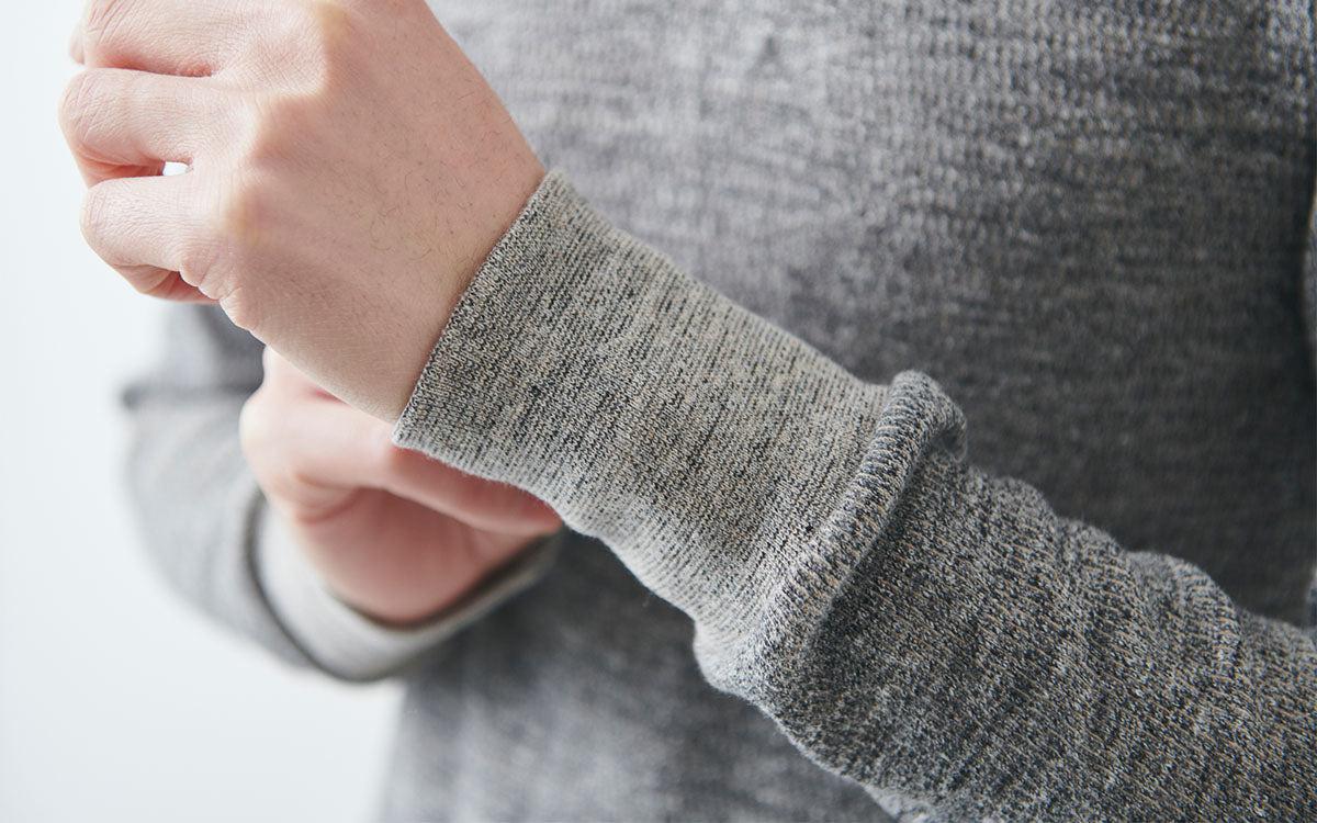 yohaku 茶綿サーマル長袖｜チャコール｜unisex4size