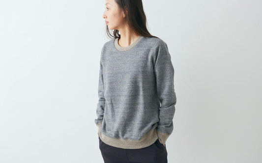 yohaku 茶綿トレーナー|チャコール|unisex4size