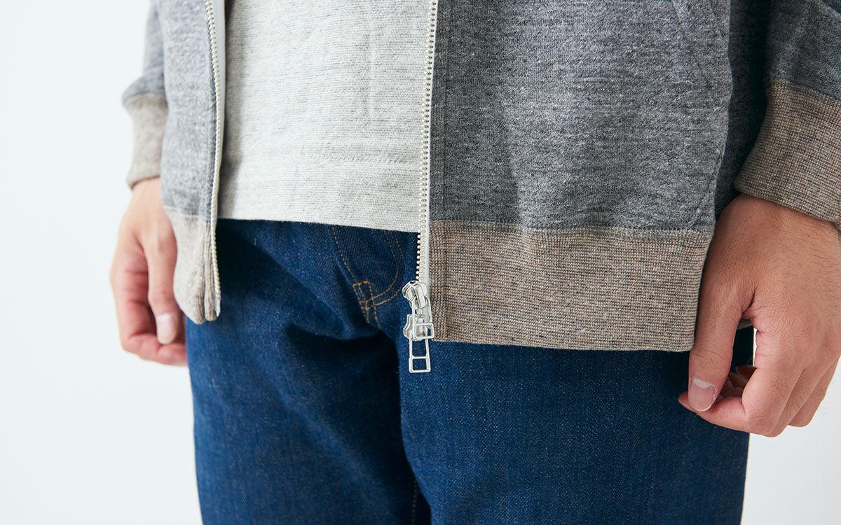 yohaku 茶綿ジップパーカー｜チャコール｜unisex4size