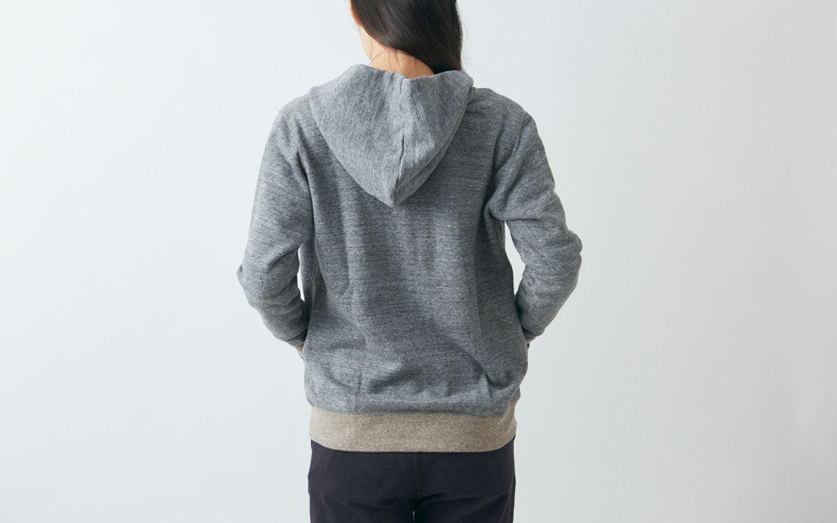 yohaku 茶綿ジップパーカー｜チャコール｜unisex4size