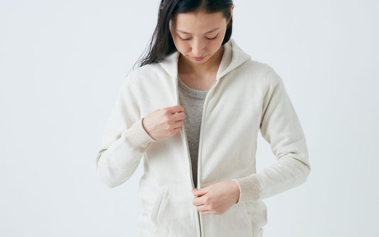 yohaku 茶綿ジップパーカー｜キナリ｜unisex4size