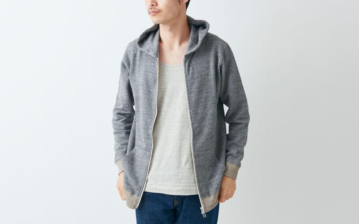 yohaku 茶綿ジップパーカー｜キナリ｜unisex4size