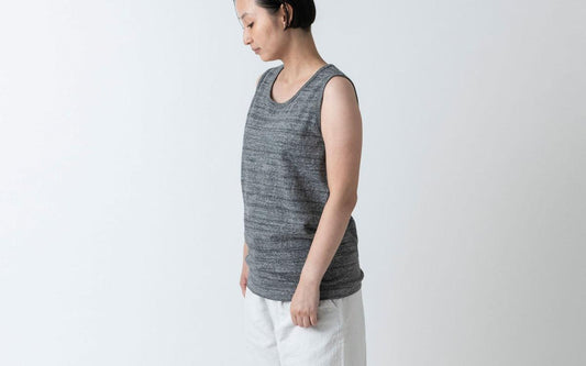 yohaku TUTU タンクトップ｜チャコール杢｜unisex3size