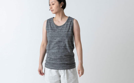 yohaku TUTU タンクトップ｜チャコール杢｜unisex3size